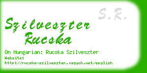 szilveszter rucska business card